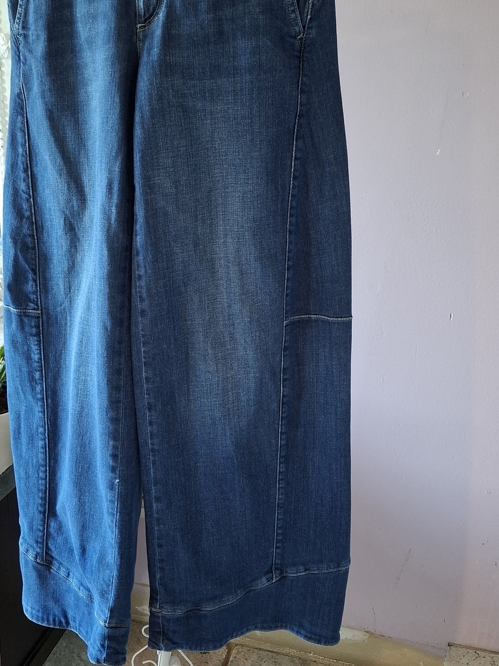 Pilcro Anthropologie High-Rise Wide-Leg Seamed Jeans Stretch Size 25 - Picture 4 of 9